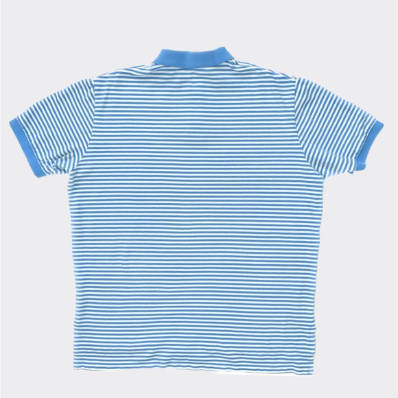 Polo by Ralph Lauren Baby Blue Stripe Polo Shirt - Picture 3 of 4